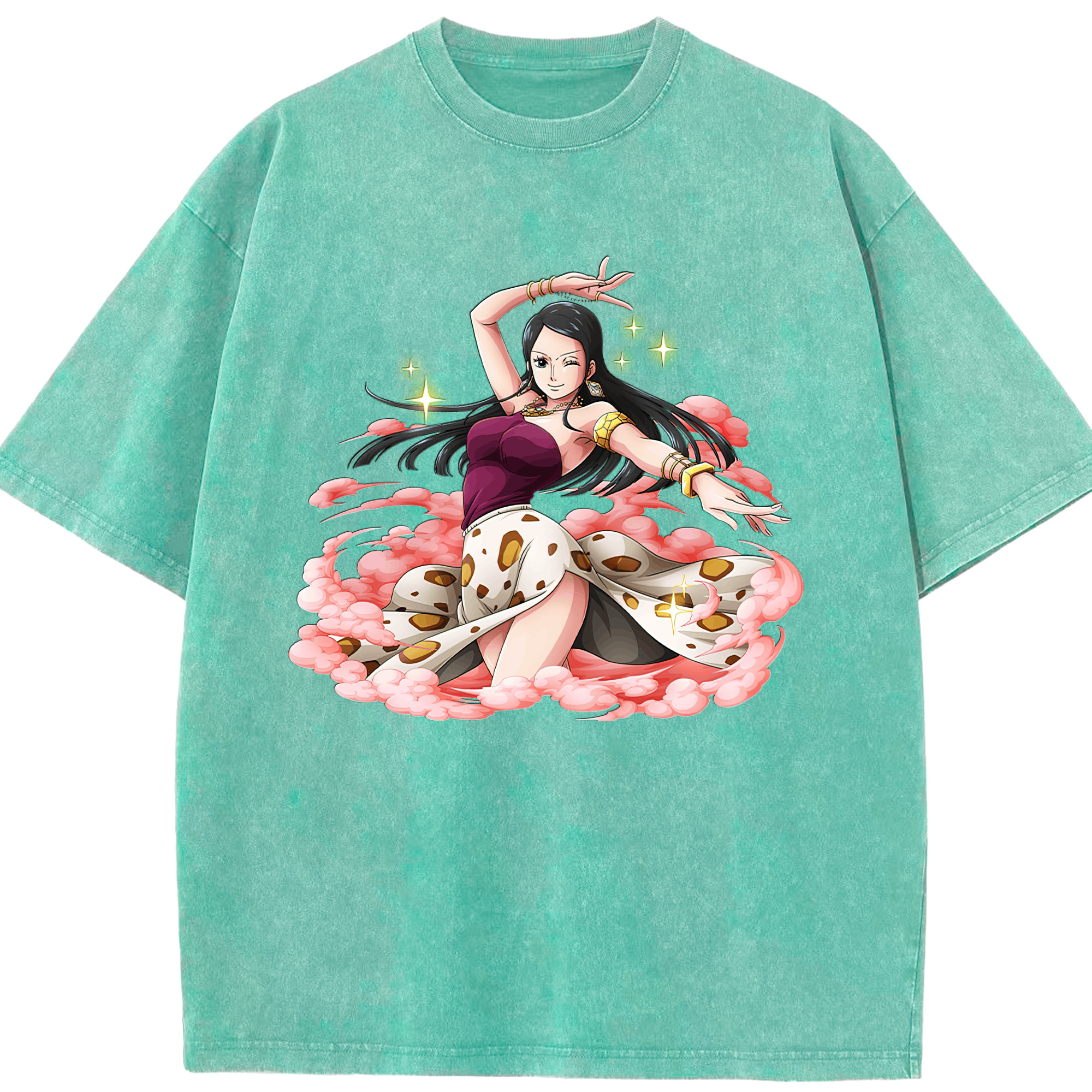 ワンピース ニコ・ロビン ONE PIECE Nico Robin 綿100% ヴィンテージ風 半袖Tシャツ（フロントプリント）